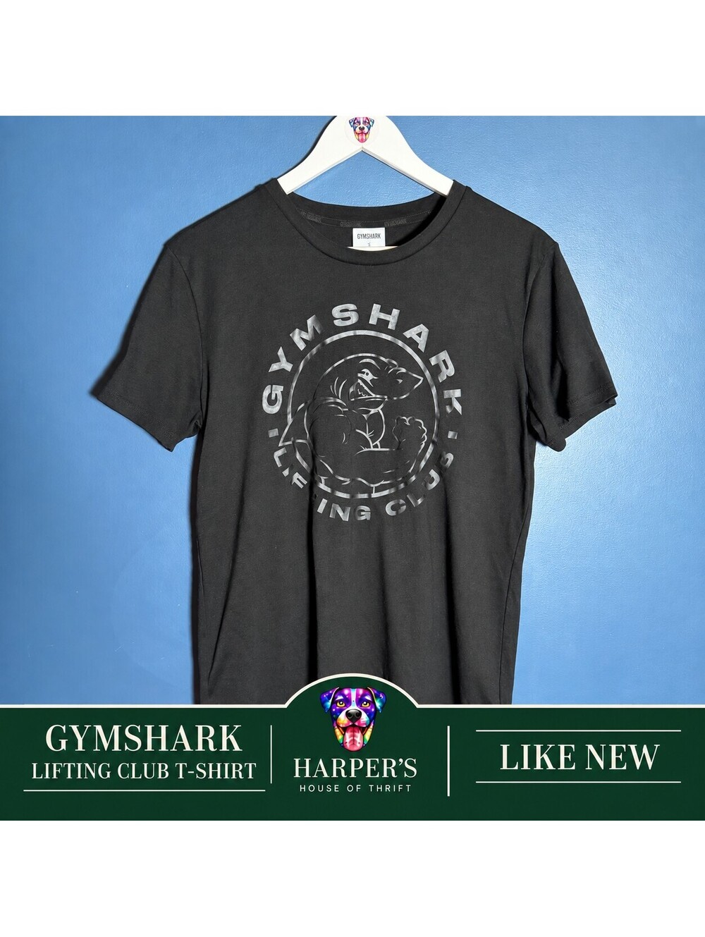 Gymshark Lifting Club Black Graphic T-Shirt Men’s Small S Gym Workout Tee